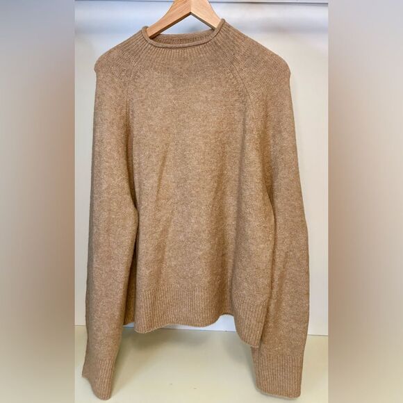 J. Crew Sweaters - NWT J. Crew Camel Sweater large Marino and Alpaca rollneck - large